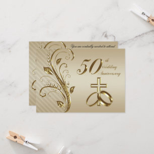 50th Wedding Anniversary Invitation Card