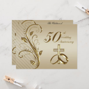 50th Wedding Anniversary Invitation Card