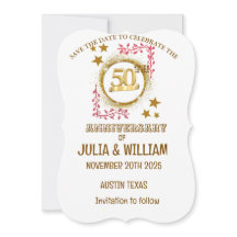 50th wedding anniversary invitation card