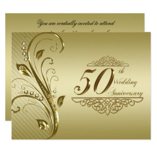 50th Wedding  Anniversary  Invitations  Announcements 
