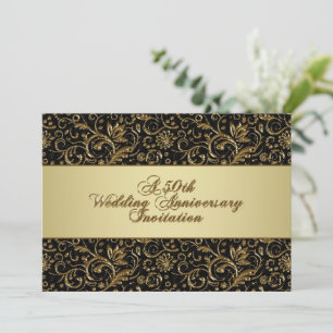50th Wedding Anniversary Invitation Card