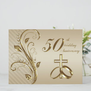 50th Wedding Anniversary Invitation Card