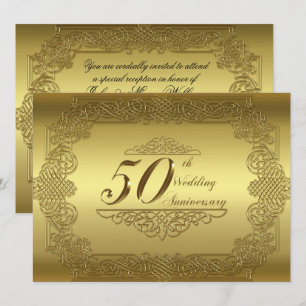 50th Wedding Anniversary Invitation Card