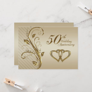 50th Wedding Anniversary Invitation Card
