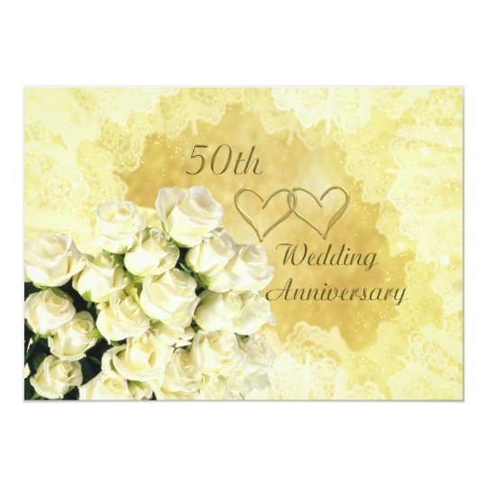  50th  Wedding  Anniversary  Invitations  Announcements  