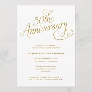 50TH   WEDDING ANNIVERSARY INVITATIONS