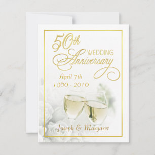 50th Wedding Anniversary Invitations - Small