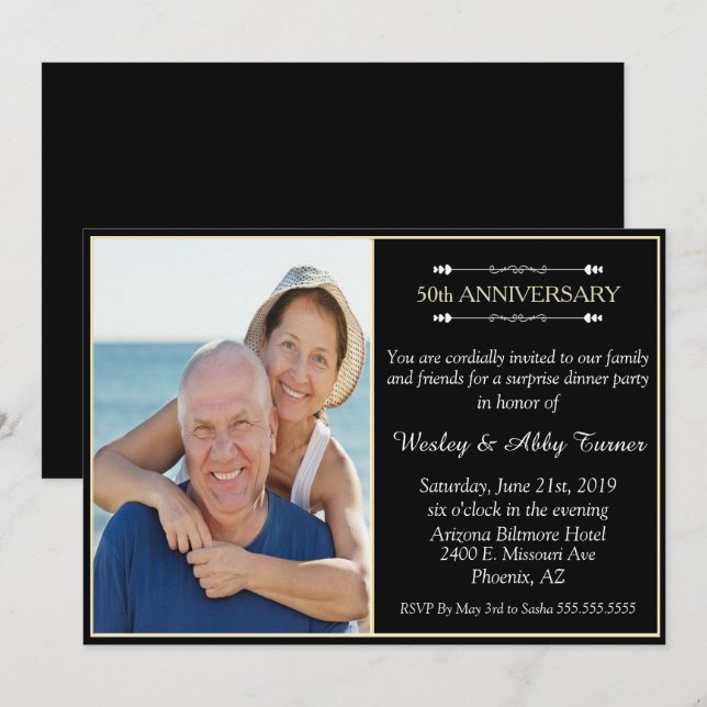 50th Wedding Anniversary Invite (Front/Back)