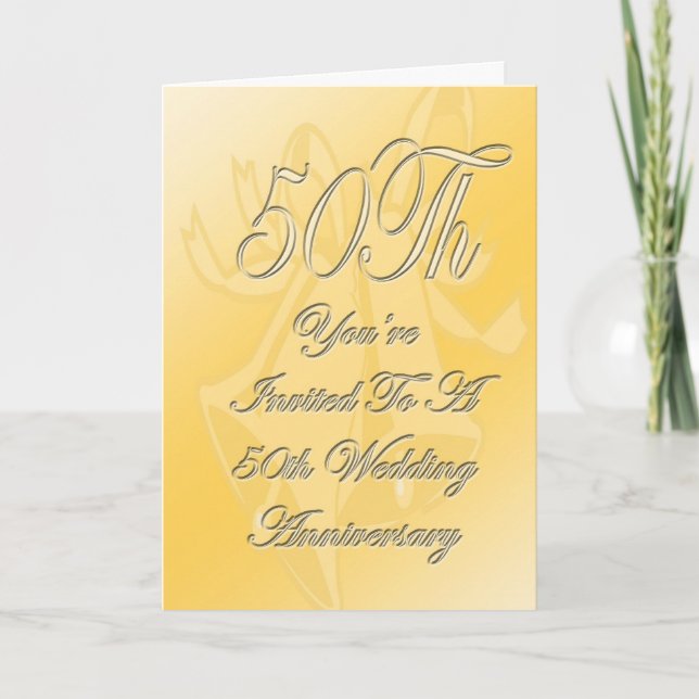 50th Wedding Anniversary Invite Card (Front)