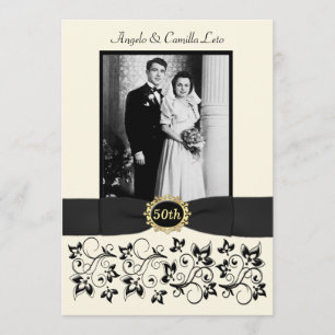 50th Wedding Anniversary Invite - Ivory