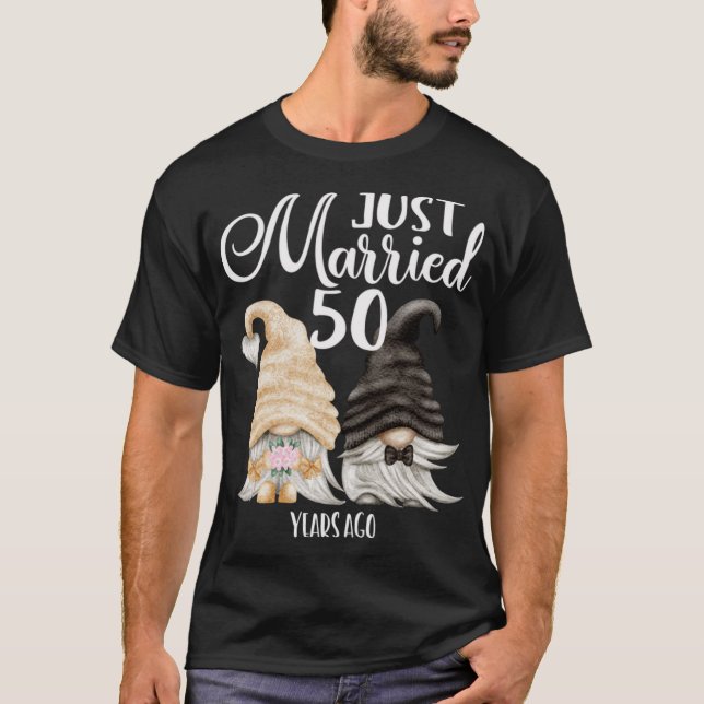50th Wedding Anniversary - Just Married 50 Years T-Shirt (Front)