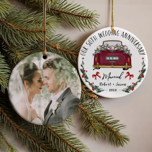 50th Wedding Anniversary Keepsake Design Ornament