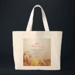 50th Wedding Anniversary, Lord Bless & Keep Large Tote Bag<br><div class="desc">This beautiful gift,  souvenir and giveaway with the Christian religious scripture quote of The Lord Bless and Keep You,  is perfect to wish a couple congratulations 50th or golden wedding anniversary!</div>