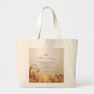50th Wedding Anniversary, Lord Bless & Keep Large Tote Bag