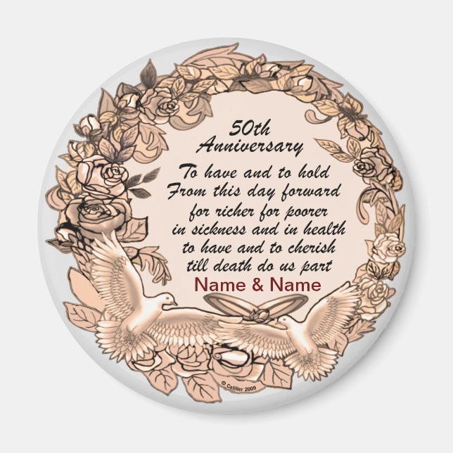 50th Wedding Anniversary   magnet  (Front)