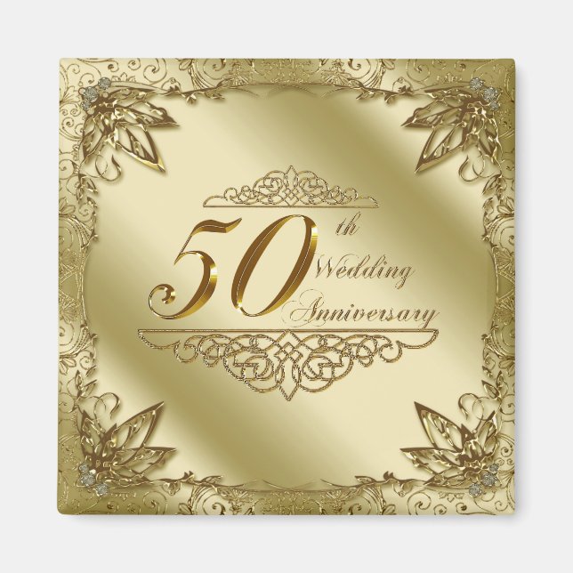 50th Wedding Anniversary Magnet (Front)