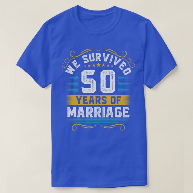 50th Wedding Anniversary Match Couples Husband Wif T-Shirt (Design Front)