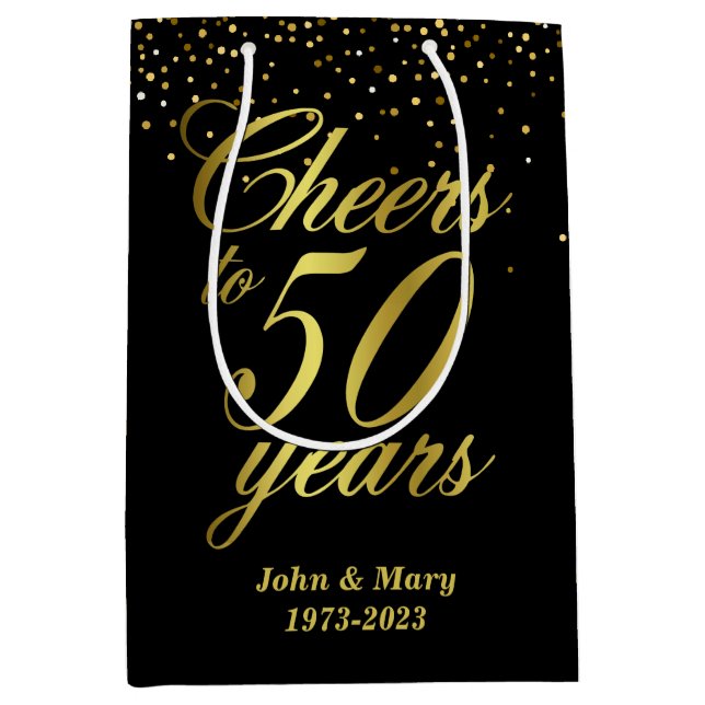 50th Wedding Anniversary Medium Gift Bag (Front)