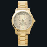 50th Wedding Anniversary Modern Elegant Fiftieth  Watch<br><div class="desc">Modern,  elegant,  photo,  parents,  husband,  wife,  50th Wedding anniversary watch.</div>