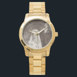 50th Wedding Anniversary Modern Elegant Photo  Watch<br><div class="desc">Modern,  elegant,  photo,  parents,  husband,  wife,  50th Wedding anniversary watch.</div>