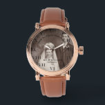 50th Wedding Anniversary Modern Elegant Photo Watch<br><div class="desc">Modern, elegant, photo, parents, husband, wife, 50th Wedding anniversary watch.</div>