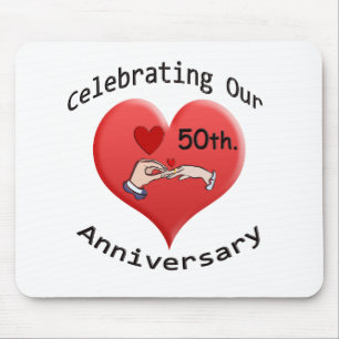 50th. Wedding Anniversary Mouse Mat