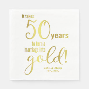 50th Wedding Anniversary Napkin