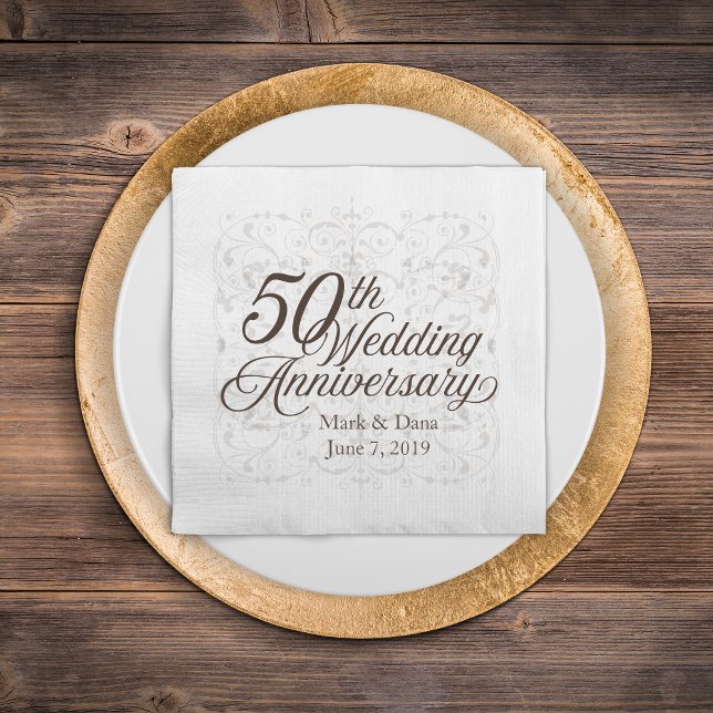 50th Wedding Anniversary Napkin (Creator Uploaded)
