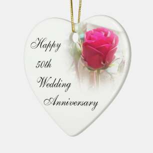 50th Wedding Anniversary Ornament