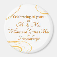 50th Wedding Anniversary Party Gold and white
