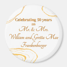 50th Wedding Anniversary Party Gold and white