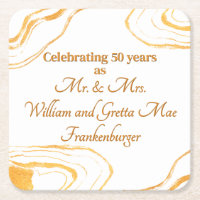 50th Wedding Anniversary Party Gold and white