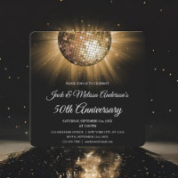 50th Wedding Anniversary Party Gold Disco Ball