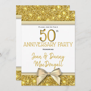 50th Wedding Anniversary Party Invitation