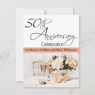 50th Wedding Anniversary Party Invitation