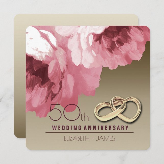 50th Wedding Anniversary Party Invitations (Front/Back)