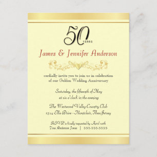 50th Wedding Anniversary Party Invitations