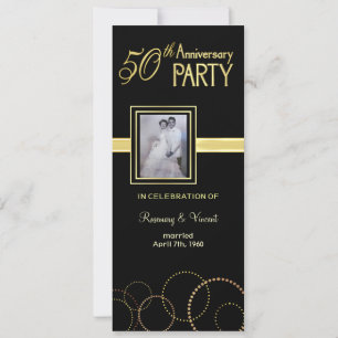 50th Wedding Anniversary Party - Photo Optional Invitation
