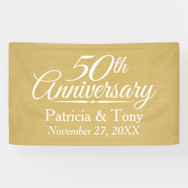 50th Wedding Anniversary Posters &amp; Prints | Zazzle UK