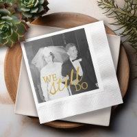 50th Wedding Anniversary Personalised Photo Golden