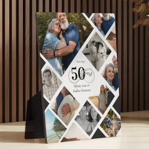 50th Wedding Anniversary Photo Collage Keepsake Plaque