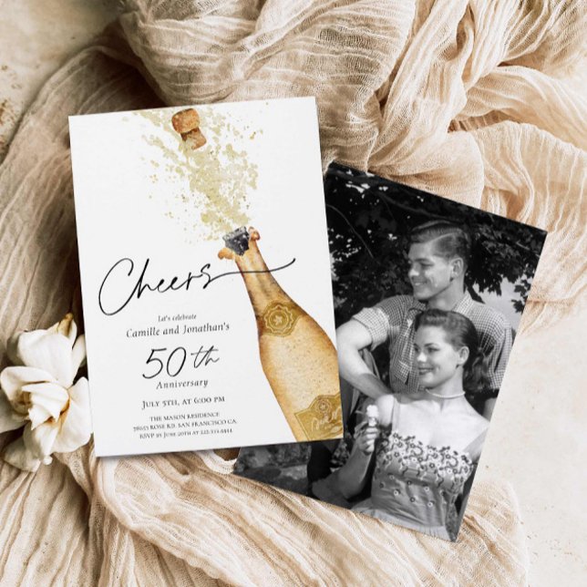 50th Wedding Anniversary Photo Invitation (50th Wedding Anniversary Photo Invitation)