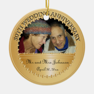 50th Wedding Anniversary Photo Ornament