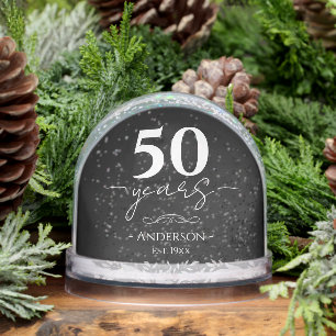 50th Wedding Anniversary Photo Snowglobe