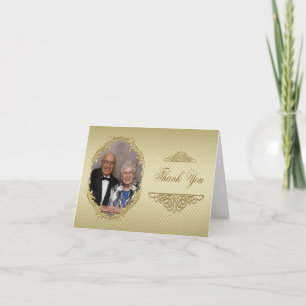 50th Wedding Anniversary Photo Thank You Note Card