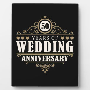 50th Wedding Anniversary Plaque