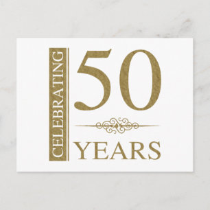50th Wedding Anniversary Postcard