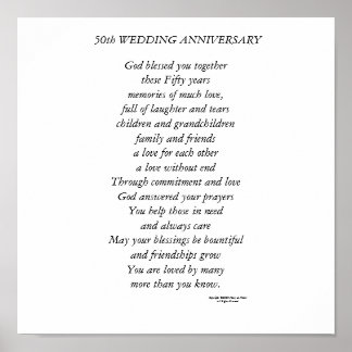 50th Wedding Anniversary Poster