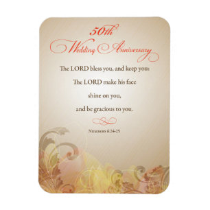 50th Wedding Anniversary, Religious Lord Bless Magnet