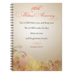 50th Wedding Anniversary, Religious Lord Bless Notebook